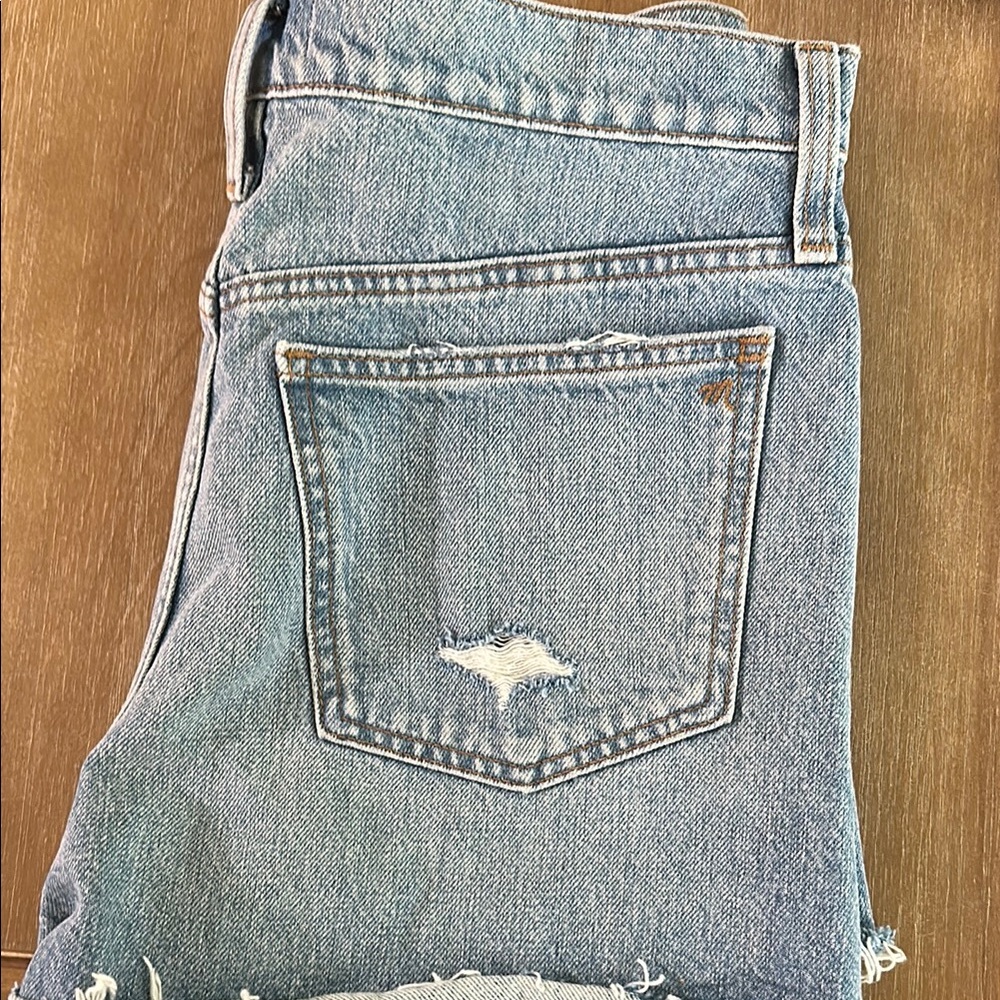 Distressed Denim Shorts
